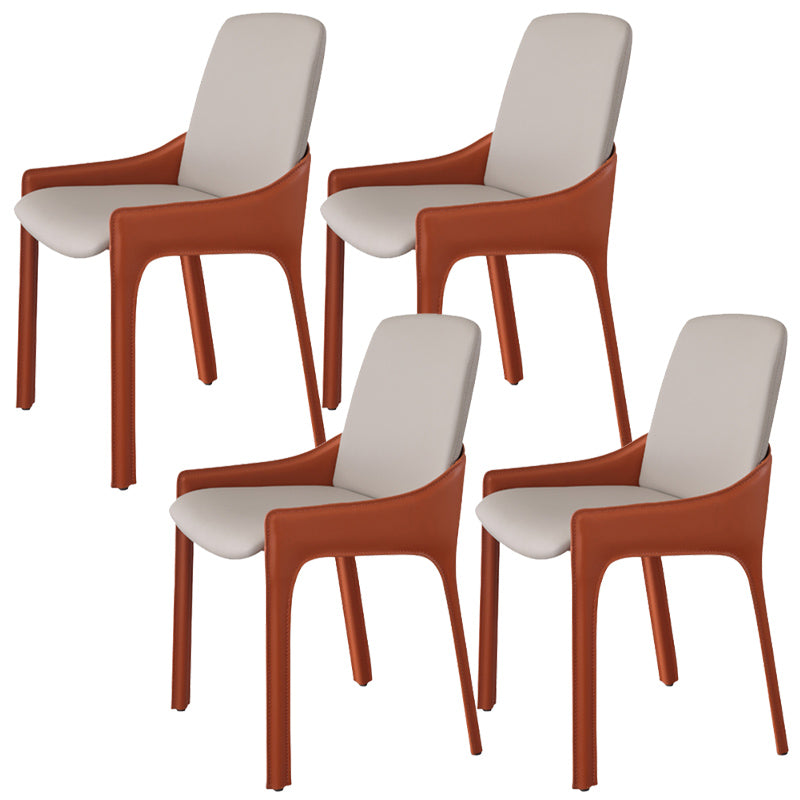 Faux Leather Arm Dining Chairs Modern Home Dining Side Chair