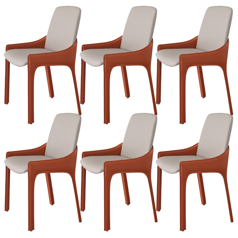Faux Leather Arm Dining Chairs Modern Home Dining Side Chair