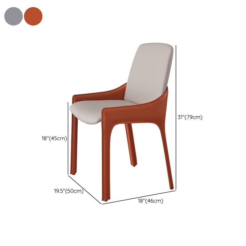 Faux Leather Arm Dining Chairs Modern Home Dining Side Chair