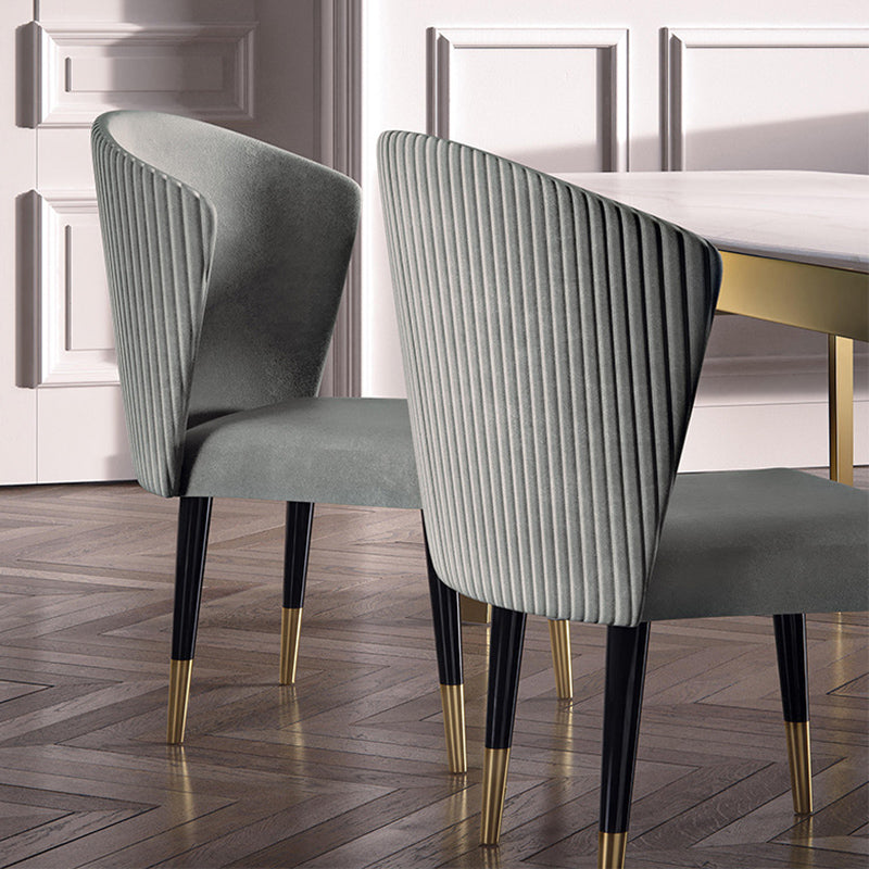 Glam Parsons Armless Dining Chairs Upholstered Dining Side Chair