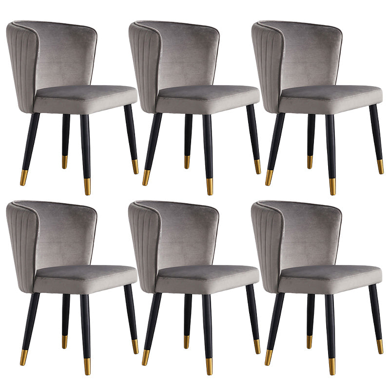 Glam Parsons Armless Dining Chairs Upholstered Dining Side Chair