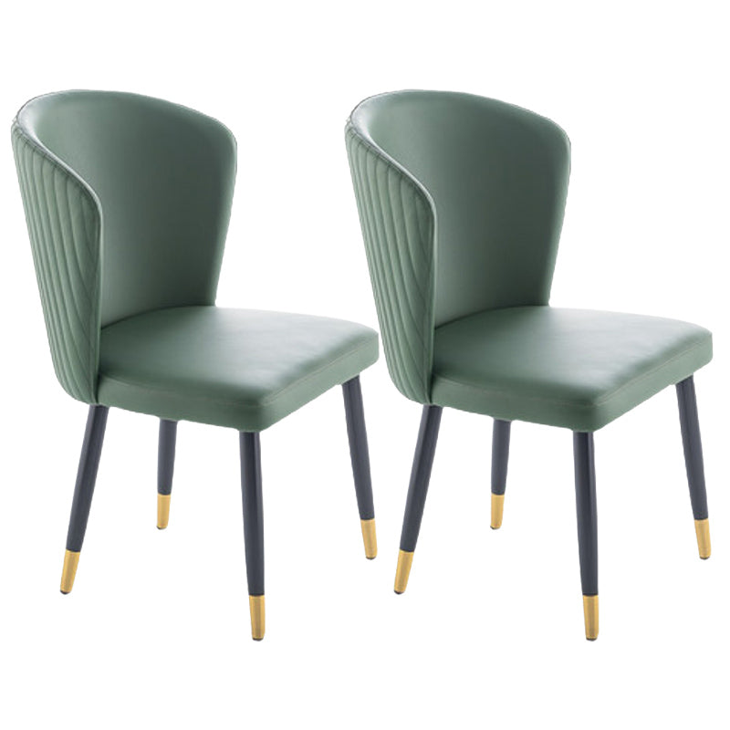 Glam Parsons Armless Dining Chairs Upholstered Dining Side Chair