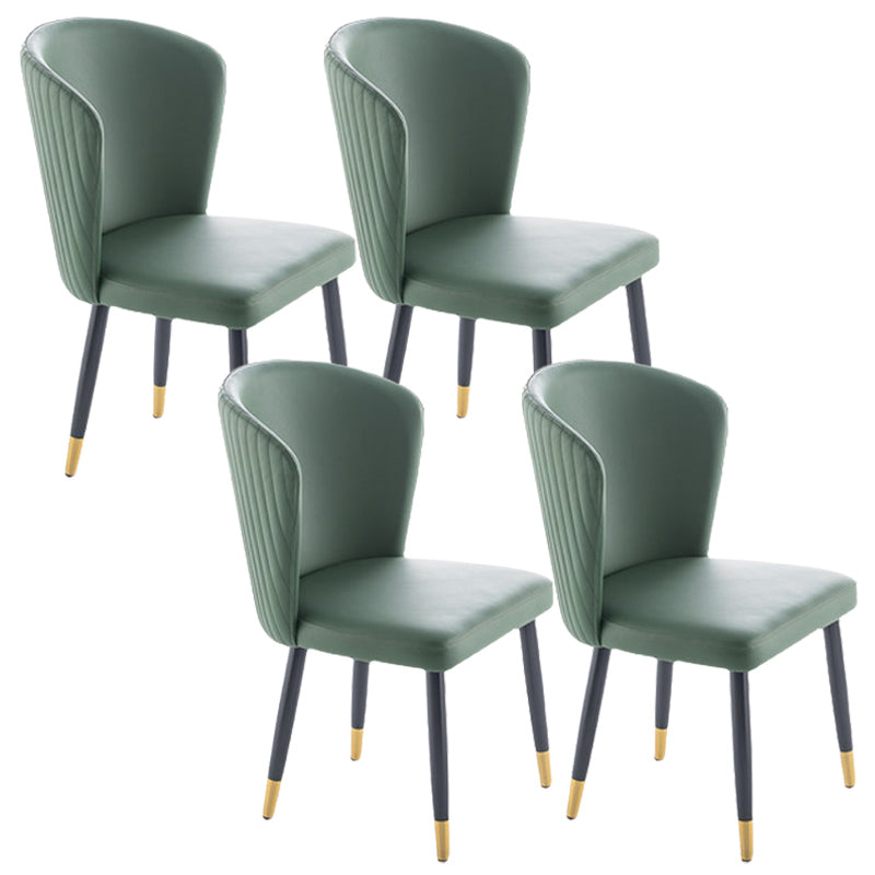 Glam Parsons Armless Dining Chairs Upholstered Dining Side Chair