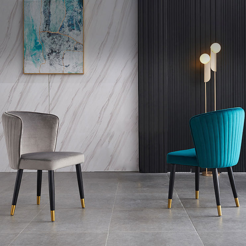 Glam Parsons Armless Dining Chairs Upholstered Dining Side Chair