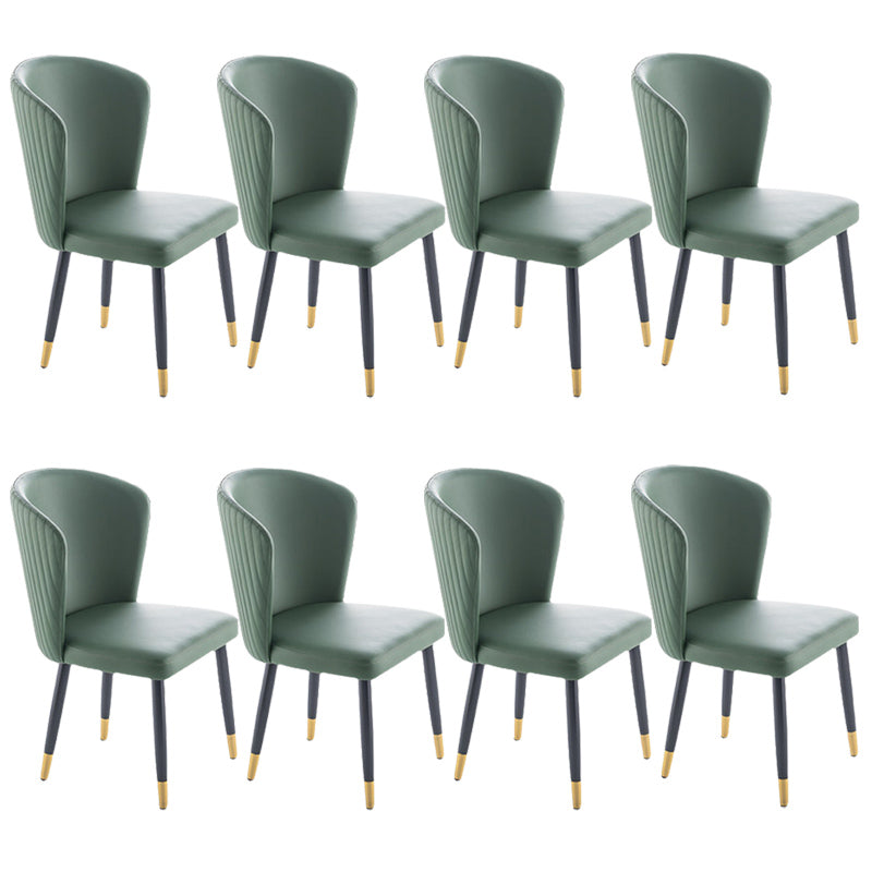 Glam Parsons Armless Dining Chairs Upholstered Dining Side Chair