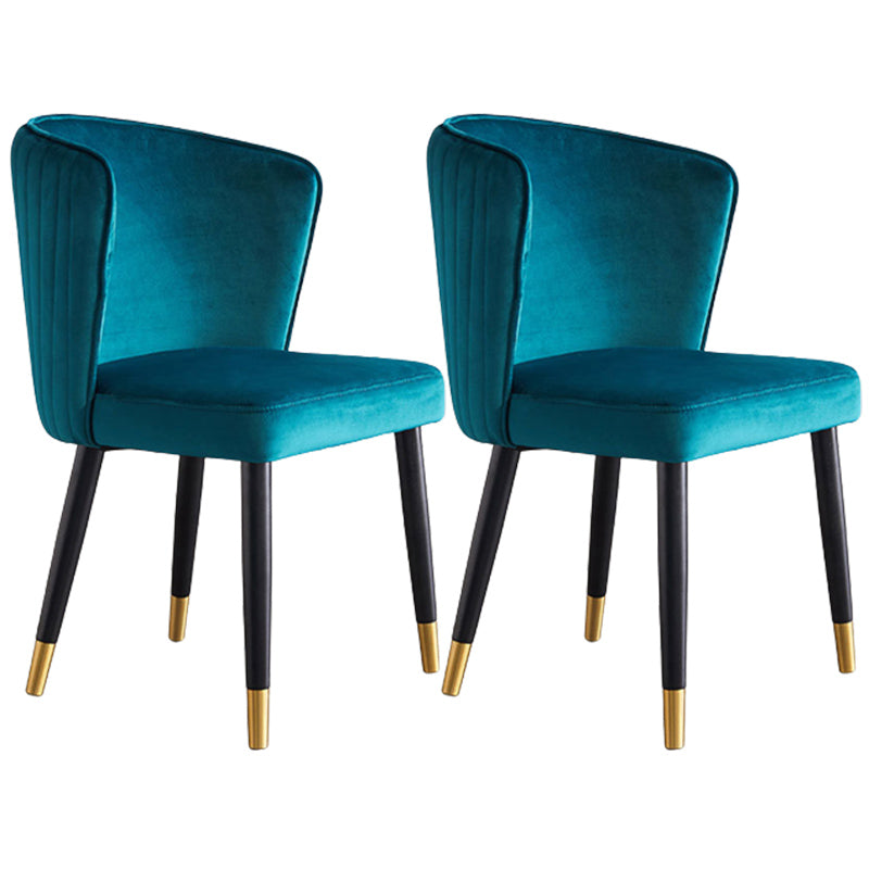 Glam Parsons Armless Dining Chairs Upholstered Dining Side Chair