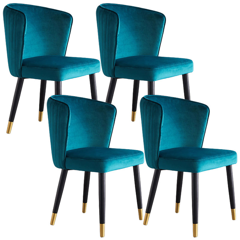Glam Parsons Armless Dining Chairs Upholstered Dining Side Chair