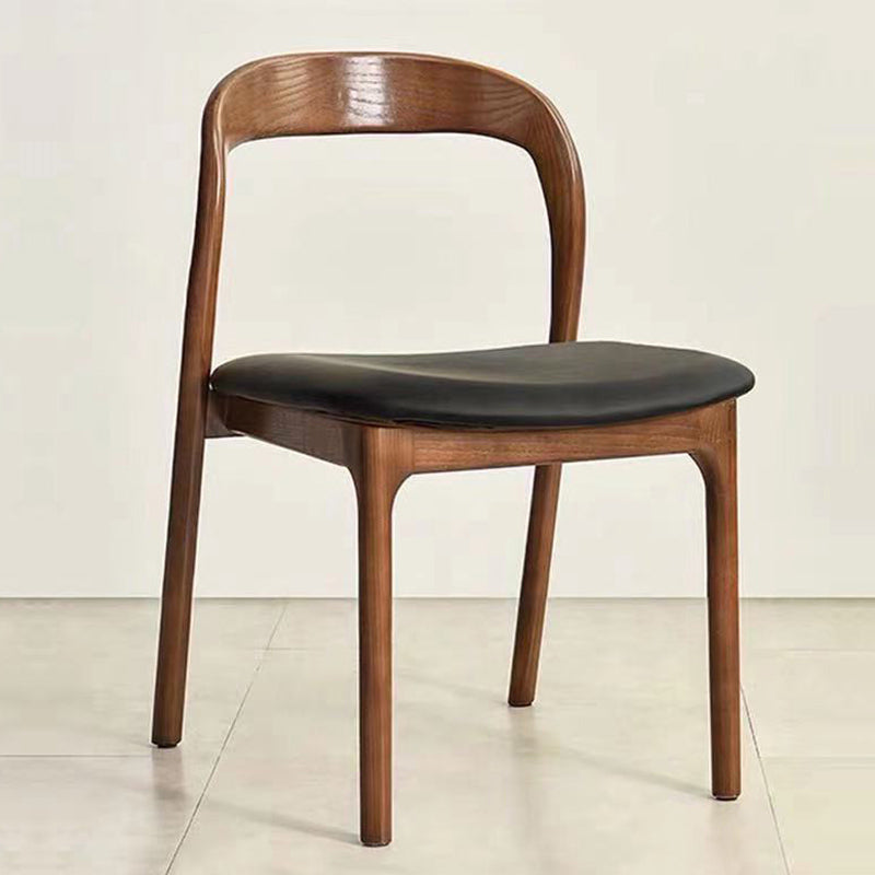 Traditional Solid Wood Dining Chairs Open Back Armless Dining Chairs