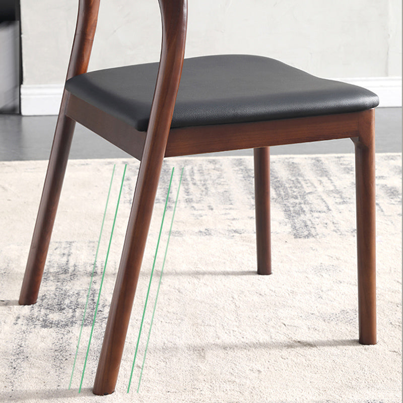 Traditional Solid Wood Dining Chairs Open Back Armless Dining Chairs