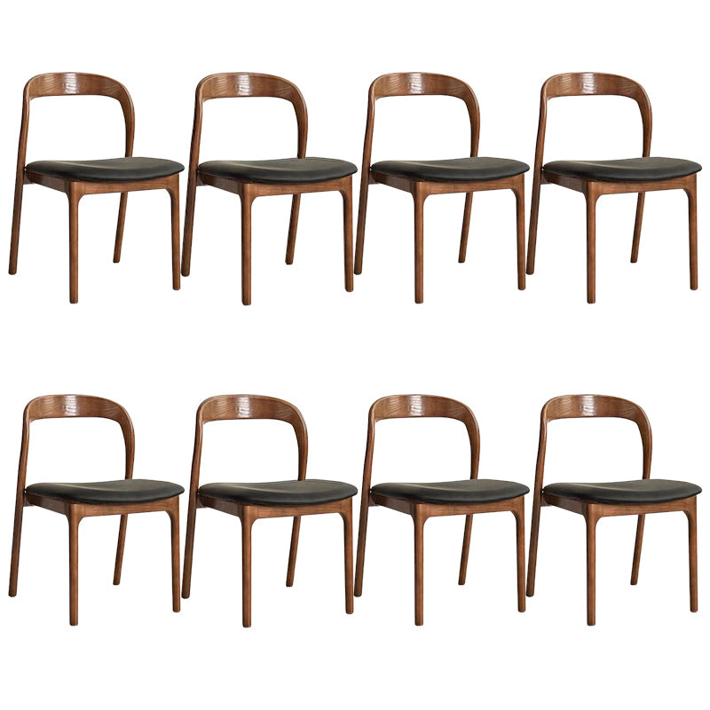 Traditional Solid Wood Dining Chairs Open Back Armless Dining Chairs