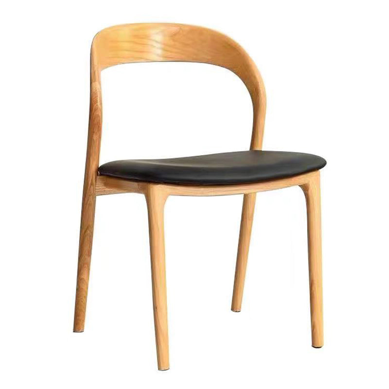 Traditional Solid Wood Dining Chairs Open Back Armless Dining Chairs