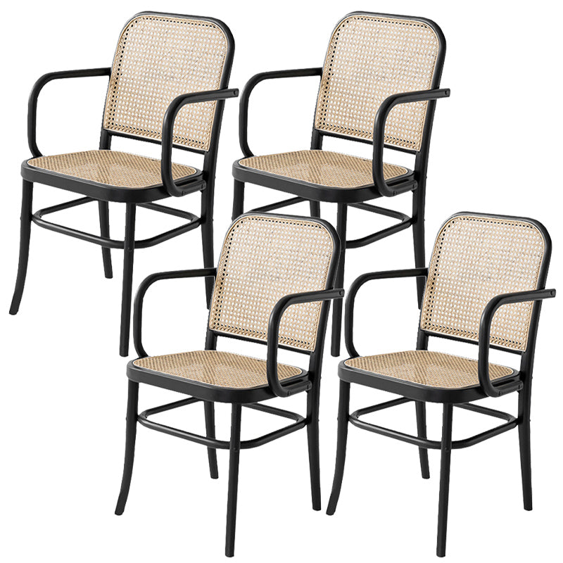 Traditional Dining Chair Solid Wood Cane Back Dining Room Chair