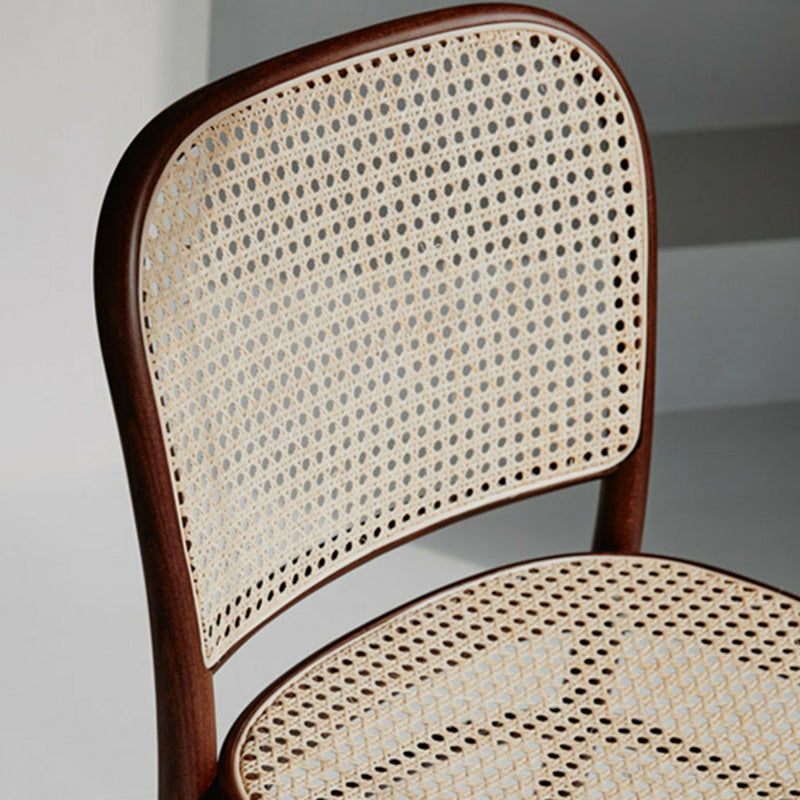 Traditional Dining Chair Solid Wood Cane Back Dining Room Chair