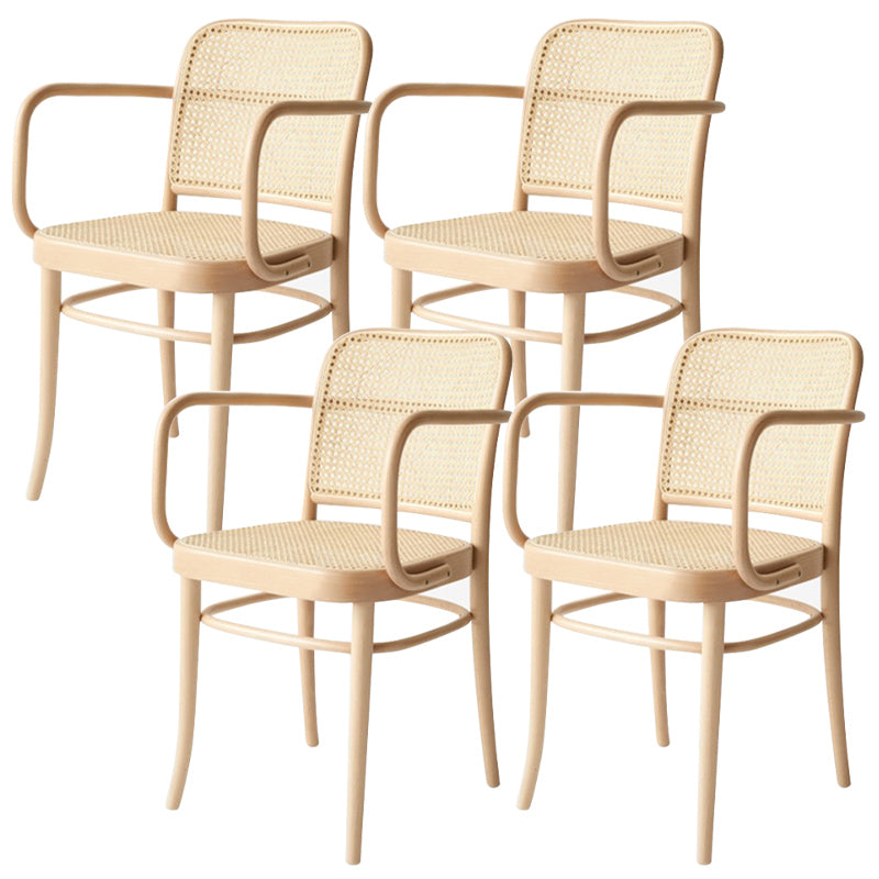 Traditional Dining Chair Solid Wood Cane Back Dining Room Chair