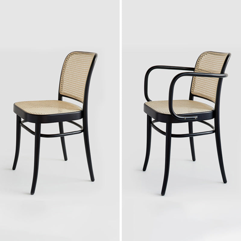 Traditional Dining Chair Solid Wood Cane Back Dining Room Chair