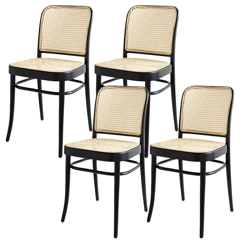 Traditional Dining Chair Solid Wood Cane Back Dining Room Chair