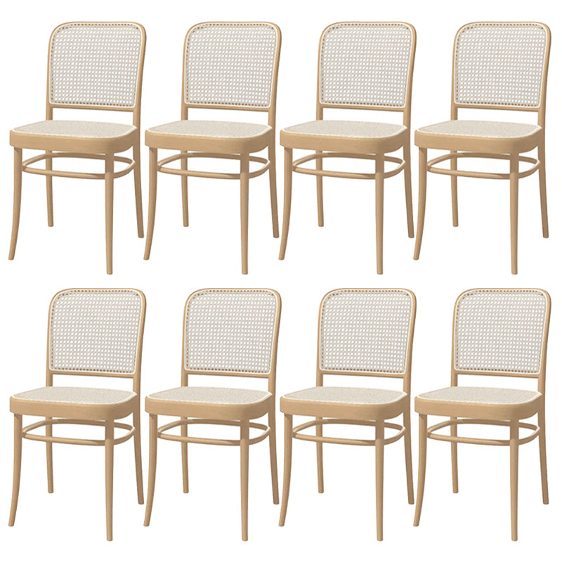 Traditional Dining Chair Solid Wood Cane Back Dining Room Chair