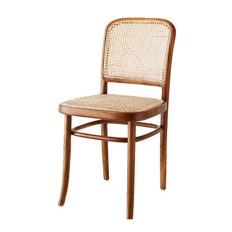 Traditional Dining Chair Solid Wood Cane Back Dining Room Chair