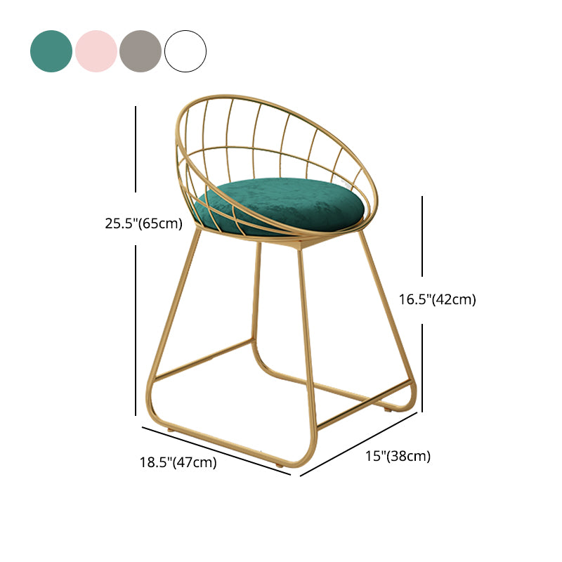 Fabric Dining Chair Scandinavian Open Back Armless Dining Chairs