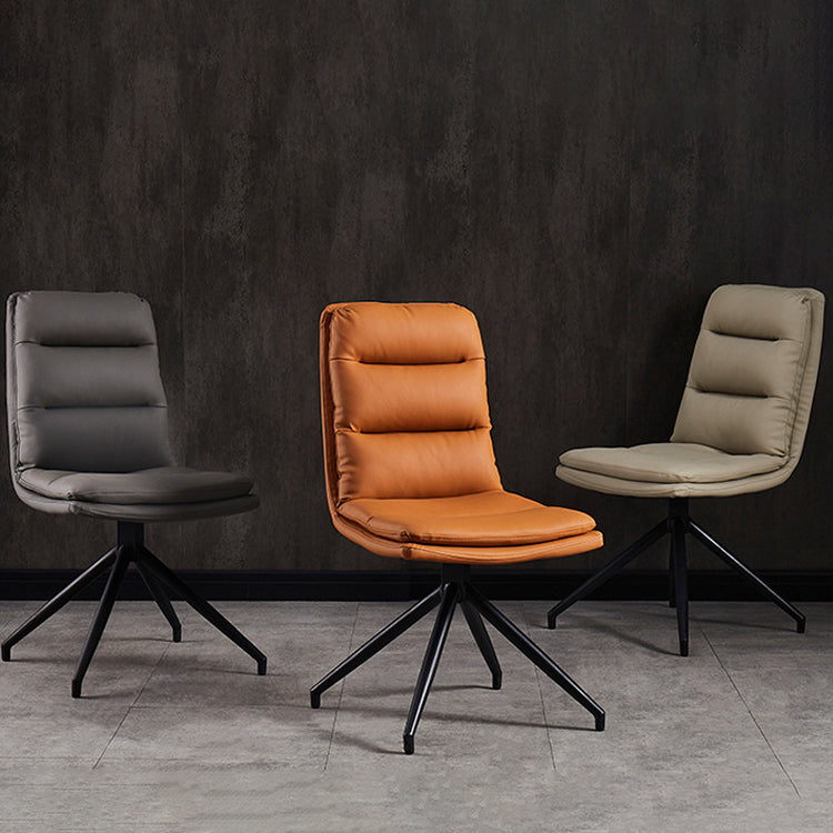 Contemporary Style Dining Chair Armless Side Chairs with Metal Legs