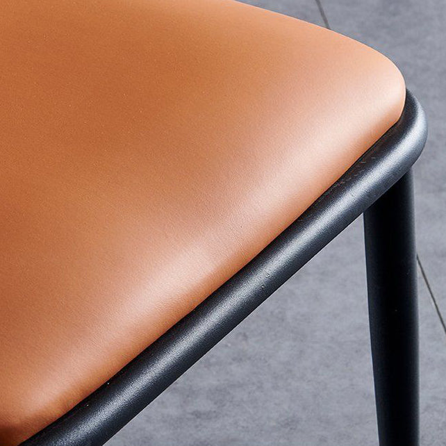 Metal Contemporary Indoor-Outdoor Side Chair Solid Back Dining Chair