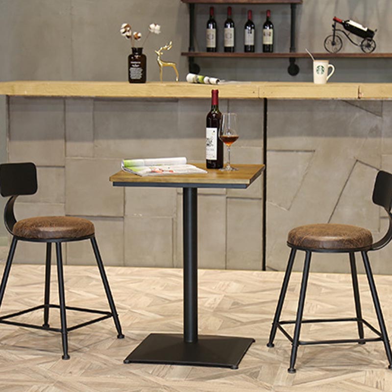 Industrial 1/3/4/5 Pieces Bar Table Set Round Pine Wood Counter Table with Stools for Cafe