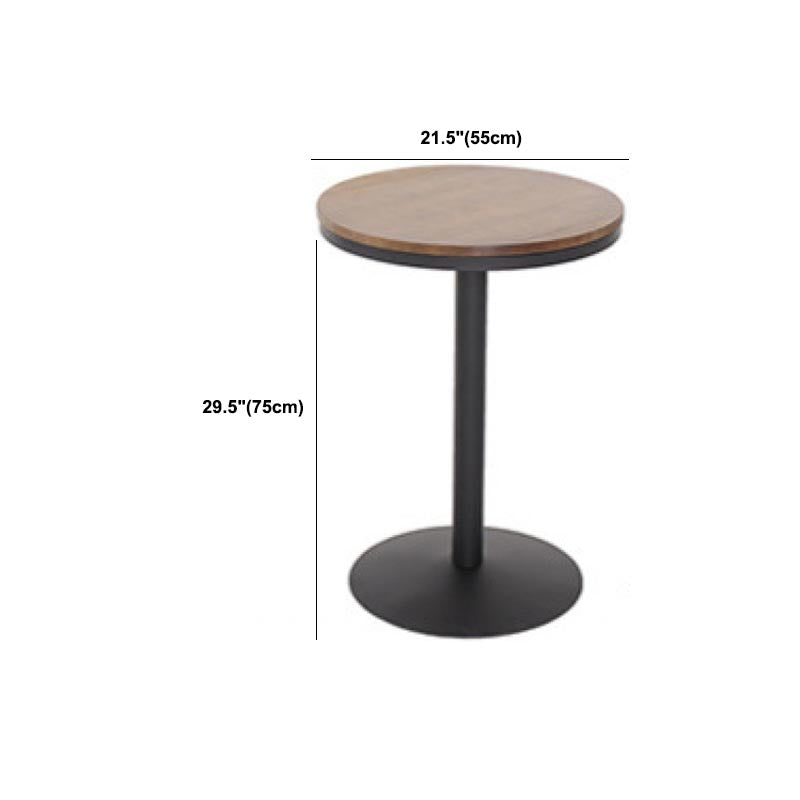 Industrial 1/3/4/5 Pieces Bar Table Set Round Pine Wood Counter Table with Stools for Cafe