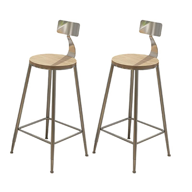 1/2/3/5 Pieces Stools Set Industrial Chrome Metal Pub Table Set for Small Places