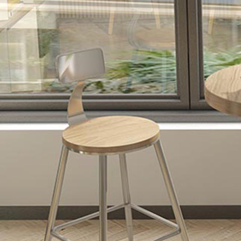 1/2/3/5 Pieces Stools Set Industrial Chrome Metal Pub Table Set for Small Places