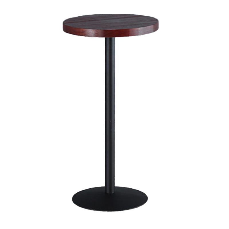 Industrial Bar Table Set 1/3/5 Pieces Round Pine Wood Counter Table with Stools for Bar