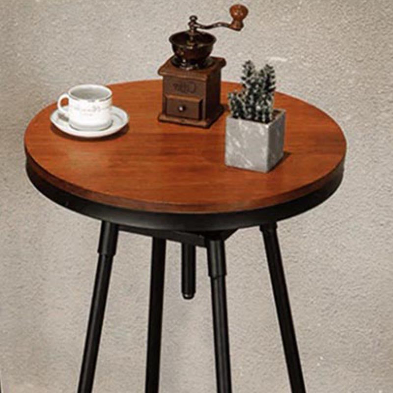 Industrial Round Bar Table Set 1/2 Pieces Solid Wood Bar Table Set for Indoor