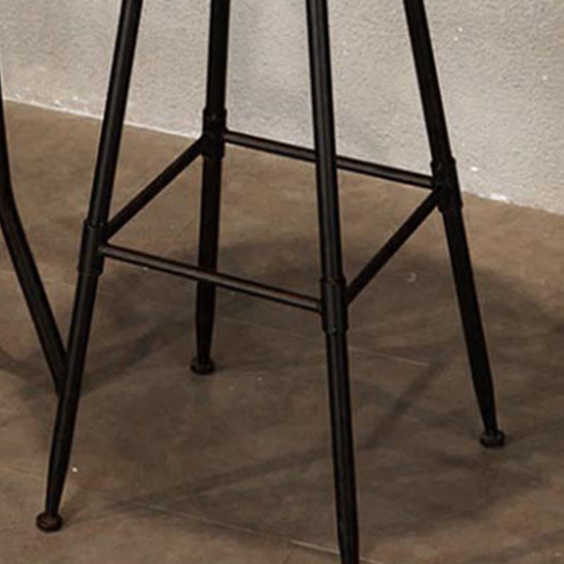 Industrial Round Bar Table Set 1/2 Pieces Solid Wood Bar Table Set for Indoor