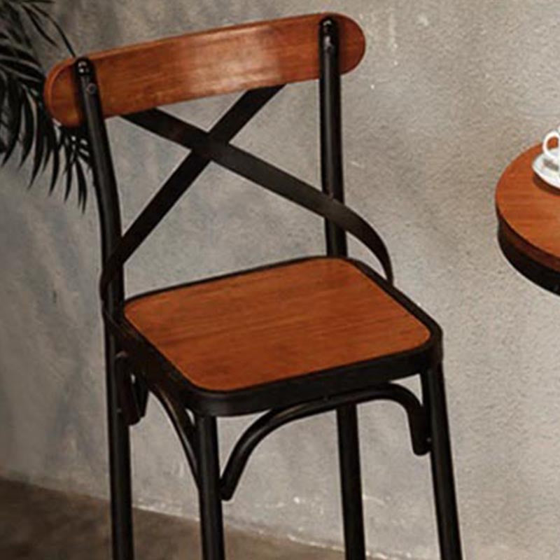 Industrial Round Bar Table Set 1/2 Pieces Solid Wood Bar Table Set for Indoor