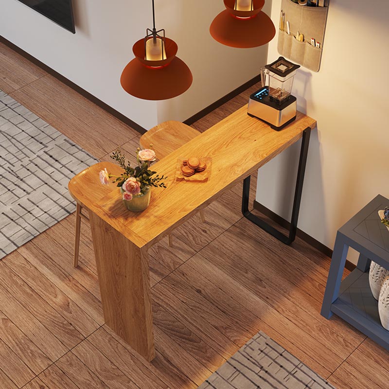 Modern Rectangle Pub Dining Set 1/2/3 Pieces Solid Wood Counter Table