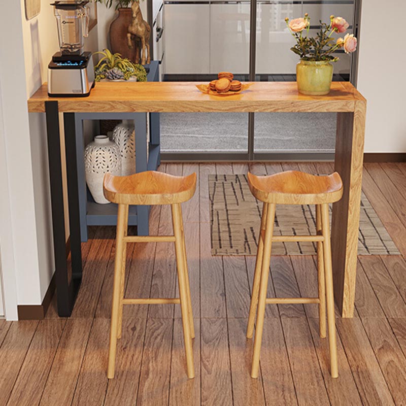 Modern Rectangle Pub Dining Set 1/2/3 Pieces Solid Wood Counter Table