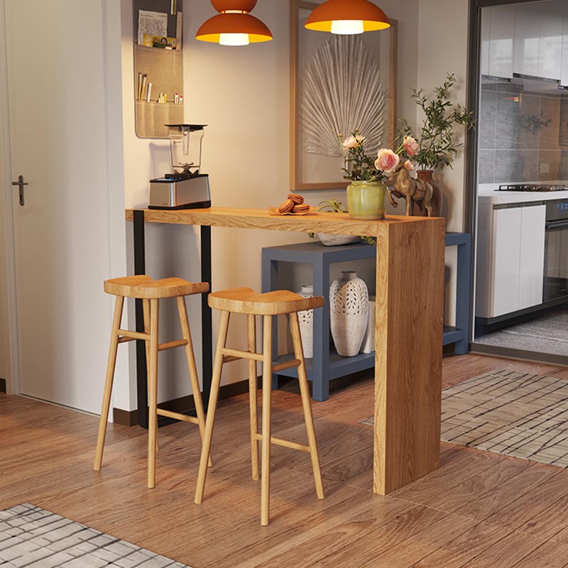 Modern Rectangle Pub Dining Set 1/2/3 Pieces Solid Wood Counter Table