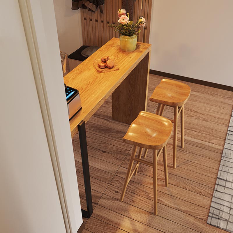 Modern Rectangle Pub Dining Set 1/2/3 Pieces Solid Wood Counter Table