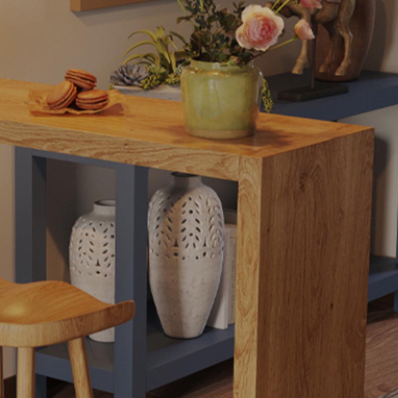 Modern Rectangle Pub Dining Set 1/2/3 Pieces Solid Wood Counter Table