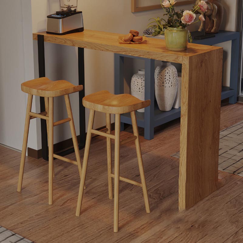 Modern Rectangle Pub Dining Set 1/2/3 Pieces Solid Wood Counter Table