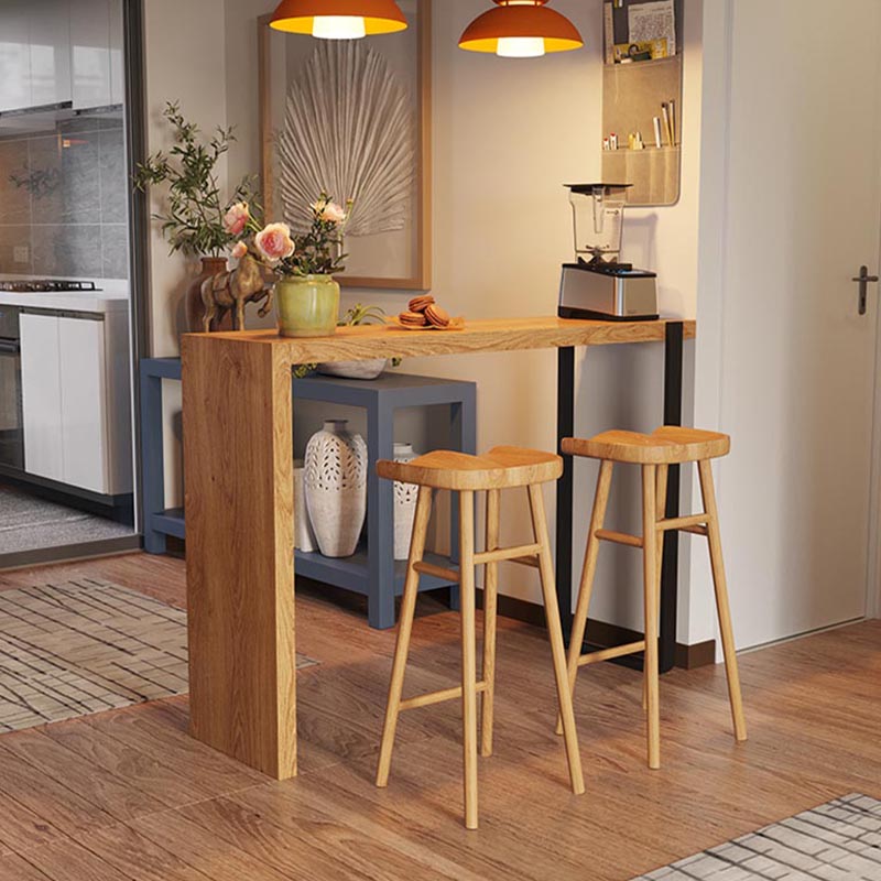 Modern Rectangle Pub Dining Set 1/2/3 Pieces Solid Wood Counter Table