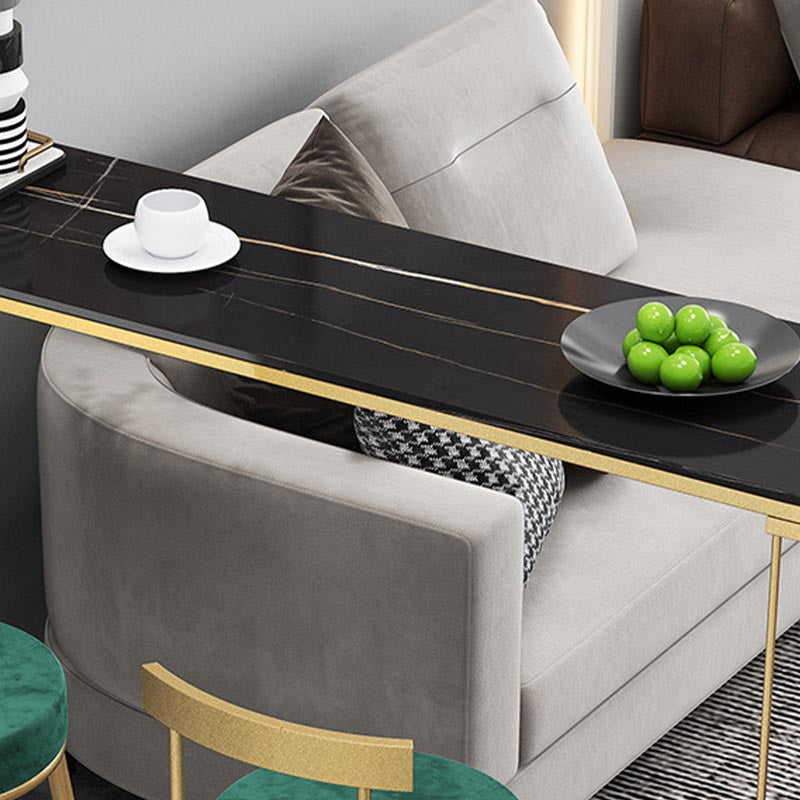 Modern 1/3 Pieces Bar Table Set Stone Counter Table with High Stools for Milk Tea Shop