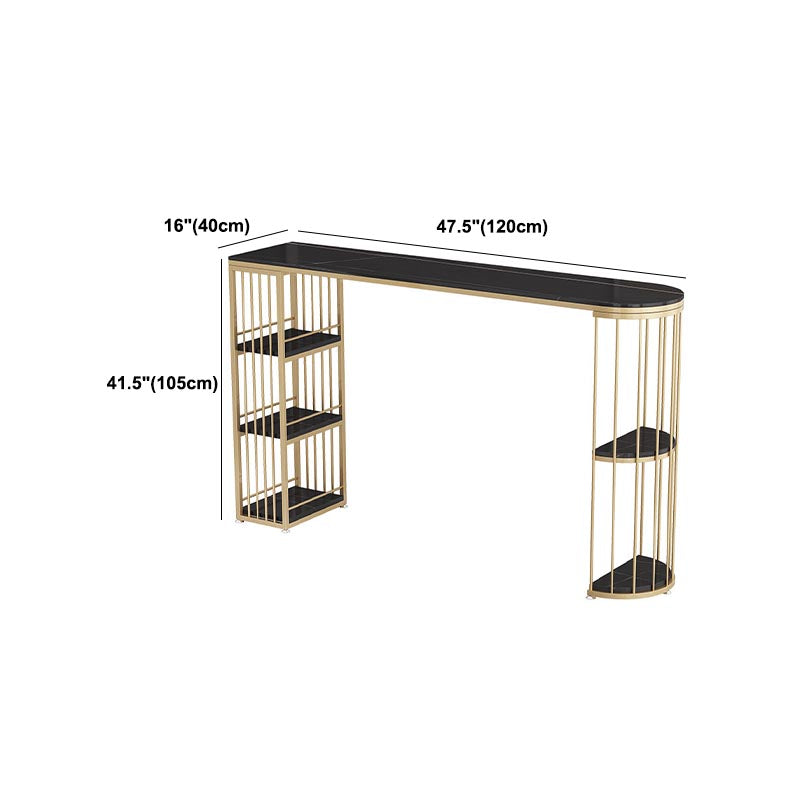 Modern 1/3 Pieces Bar Table Set Stone Counter Table with High Stools for Milk Tea Shop