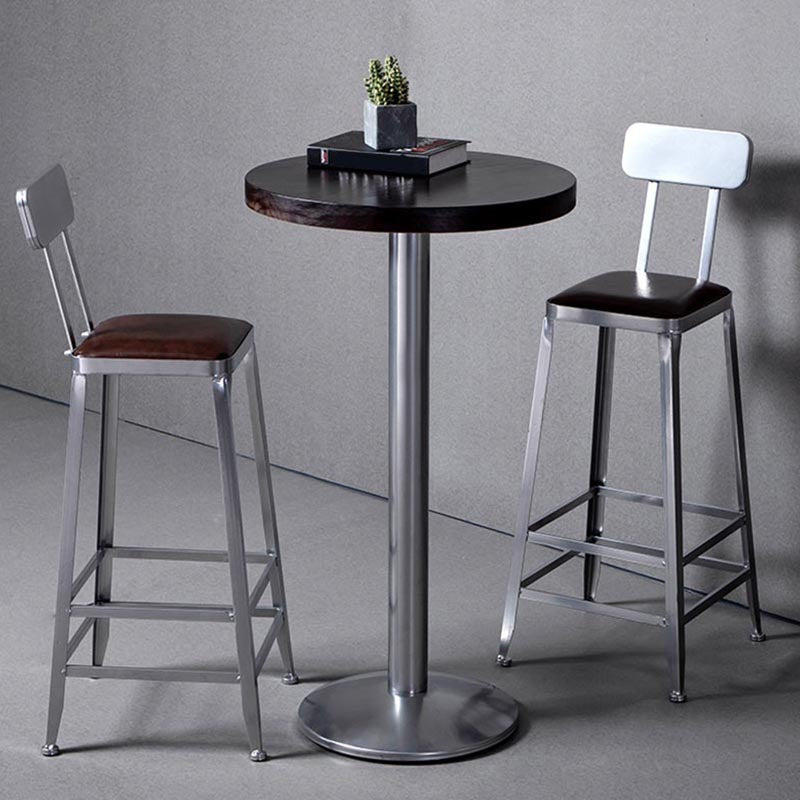 1/2/3 Pieces Industrial Style Solid Wood Bar Table Set Counter Table