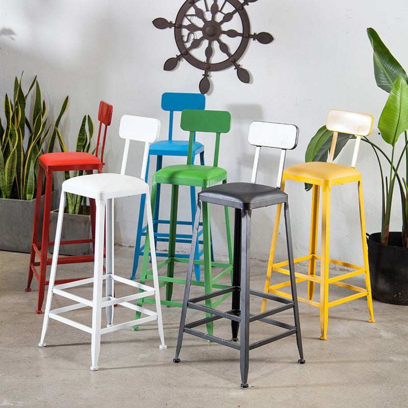 Industrial 1/5 Pieces Bar Table Set Rectangle Wood Counter Table with High Stools for Cafe