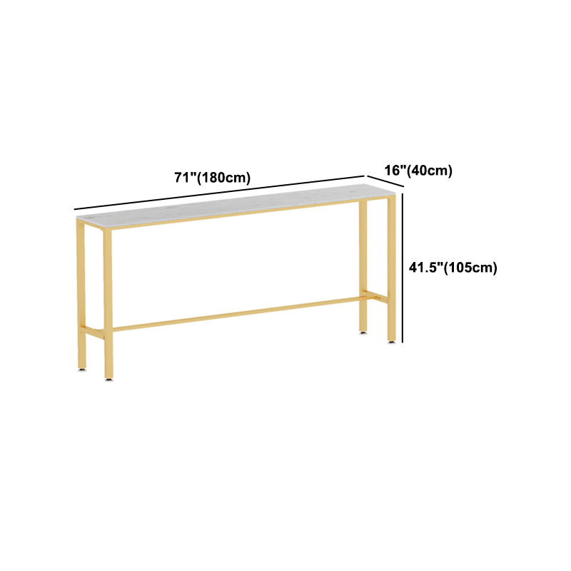 Glam Style Rectangle Bar Table 1/2/7 Pieces Faux Marble Counter Table