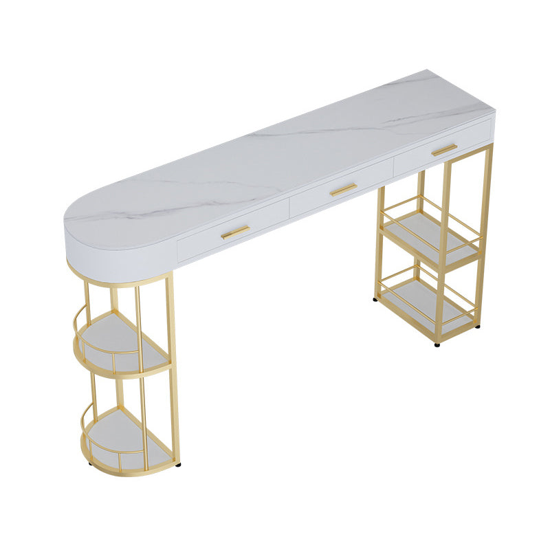 Glam Style Stone Bar Table 1/3/4 Pieces Counter Table with Upholstered Stools