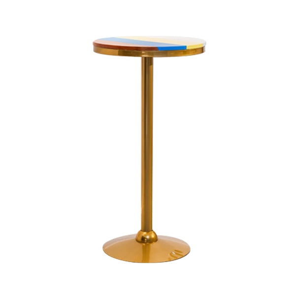 Solid Wood Bar Table Set Glam Round 1/3 Pieces Counter Table for Dining Room