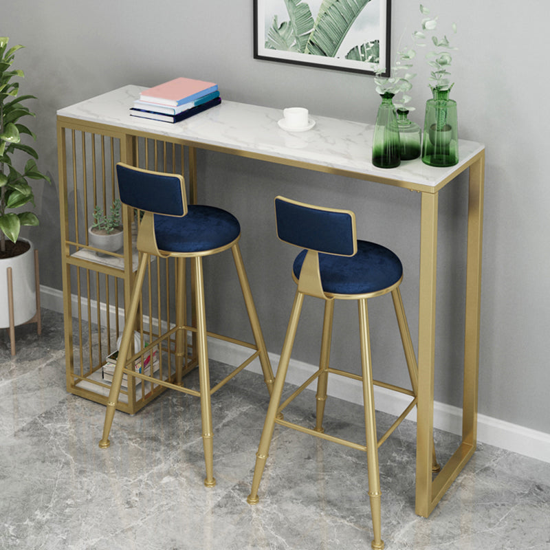 1/3/5 Pieces Bar Table Set Glam Rectangular Table and Stool Set