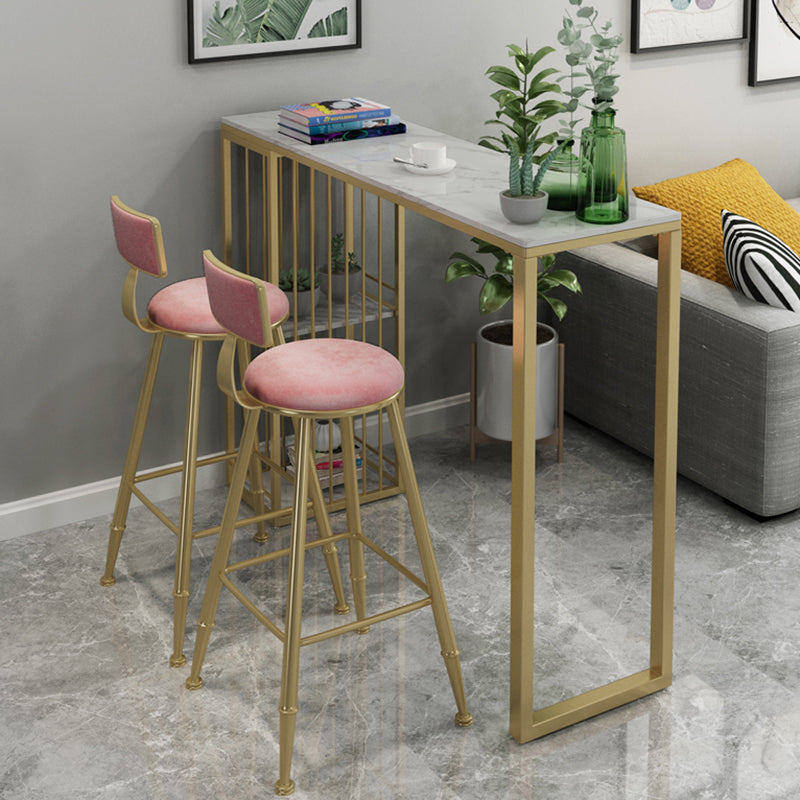 1/3/5 Pieces Bar Table Set Glam Rectangular Table and Stool Set