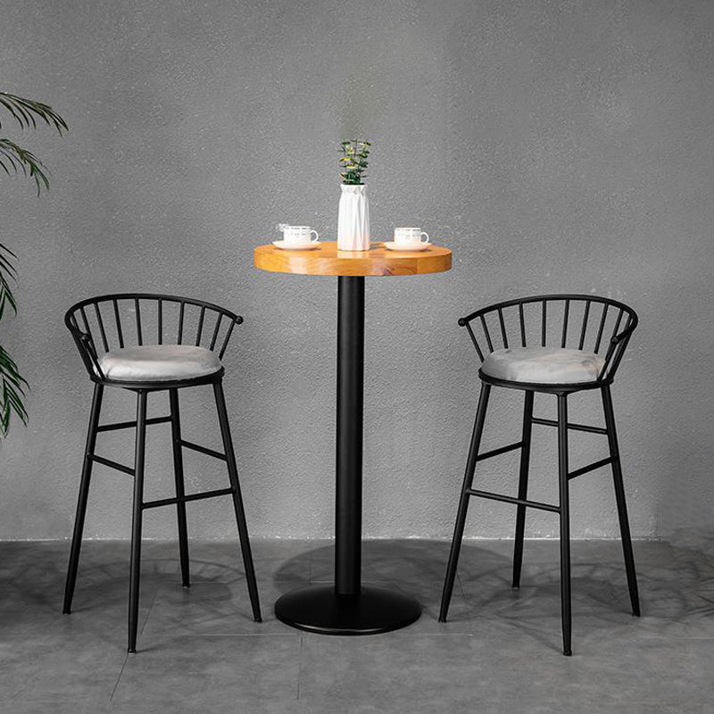 Solid Wood Bistro Set 1/2/3 Pieces Modern Style Round Bar Table Set